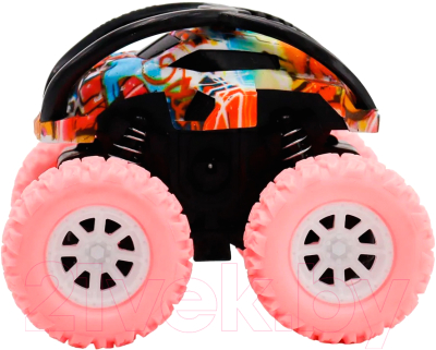 Автомобиль игрушечный Funky Toys Перевертыш с принтом / FT9791-2 (розовый)