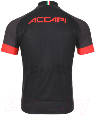 Велоджерси Accapi Short Sleeve Shirt Full Zip / B0220-02 (L, черный)