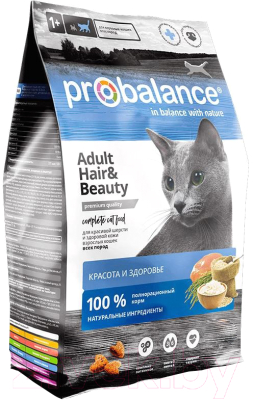 Сухой корм для кошек ProBalance Hear&Beauty (1.8кг)