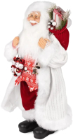 Фигура под елку GrandSiti Дед Мороз в белой шубке и красной жилетке / 181781-30 - 