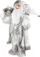 Фигура под елку GrandSiti Дед Мороз в серебряной шубке с посохом и подарками / 21830-30 - 