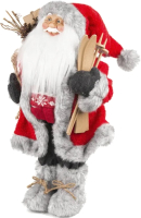 Фигура под елку GrandSiti Дед Мороз в красной шубке с лыжами и подарками / 21831-30 - 