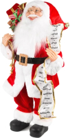 Фигура под елку GrandSiti Дед Мороз в красной шубке с подарками и списком / 21840-45 - 
