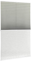 Штора-плиссе Delfa Basic Crush СПШ-35202/3504 Basic Transparent (34x160, серый/белый) - 