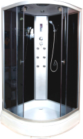 Душевая кабина Водный мир Комфорт ВМ-881 Е 100x100 (черный/тонированное стекло) - 