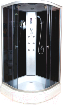 Душевая кабина Водный мир Комфорт ВМ-881 Е 100x100 (черный/тонированное стекло)