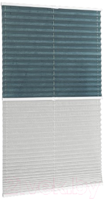 Штора-плиссе Delfa Basic Crush СПШ-35602/3504 Basic Transparent (48x160, маренго/белый)