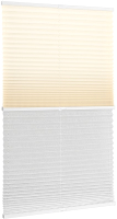 Штора-плиссе Delfa Basic Uni СПШ-3100/3504 Basic Transparent (34x160, кремовый/белый) - 