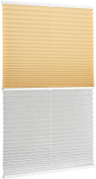 Штора-плиссе Delfa Basic Uni СПШ-3105/3504 Basic Transparent (34x160, бежевый/белый) - 