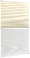 Штора-плиссе Delfa Basic Walnut СПШ-3402/1102 Basic Transparent (34x160, кремовый/белый) - 