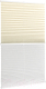Штора-плиссе Delfa Basic Walnut СПШ-3402/1102 Basic Transparent (34x160, кремовый/белый) - 