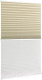 Штора-плиссе Delfa Basic Walnut СПШ-3405/1102 Basic Transparent (34x160, бежевый/белый) - 