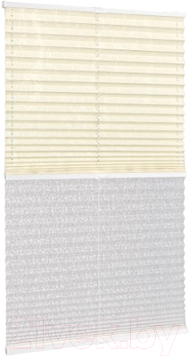 Изображение товара Штора-плиссе Delfa Mirror СПШ-3901/1102 Basic Transparent (62x160, кремовый/белый)