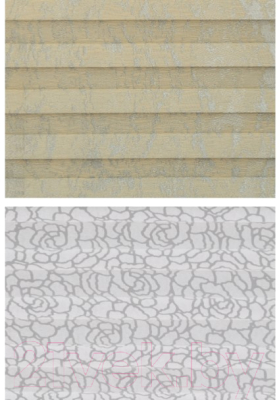 Изображение товара Штора-плиссе Delfa Mirror СПШ-3903/1102 Basic Transparent (81x160, серый/кремовый/белый)