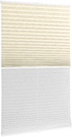 Штора-плиссе Delfa Walnut СПШ-3402/3504 Basic Transparent (34x160, кремовый/белый) - 