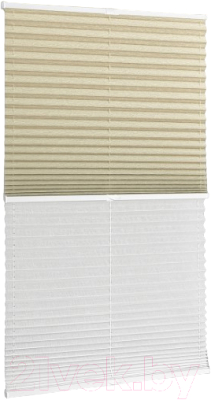 Изображение товара Штора-плиссе Delfa Walnut СПШ-3405/3504 (34x160, бежевый/белый)