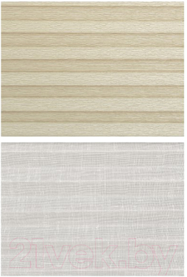 Изображение товара Штора-плиссе Delfa Walnut СПШ-3405/3504 (34x160, бежевый/белый)