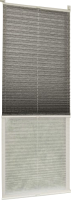 Штора-плиссе Delfa Walnut СПШ-3401/3504 Basic Transparent (34x160, антрацит/белый) - 