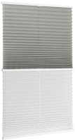 Штора-плиссе Delfa Basic Uni СПШ-3111/3504 Basic Transparent (34x160, серый/белый) - 