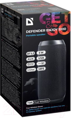 Портативная колонка Defender Enjoy S100 / 65101 (черный)