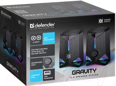 Мультимедиа акустика Defender Gravity / 65048 (черный)