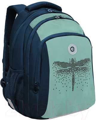 Школьный рюкзак Grizzly RG-461-1 (синий/мятный)