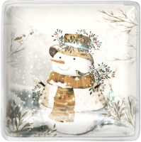 Блюдо Доляна Рождественский снеговик / 6249498 (белый) - 