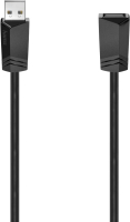 Кабель Hama H-200621 ver2.0 USB A(m) USB A(f) / 00200621 (5м, черный) - 