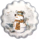 Блюдо Доляна Рождественский снеговик / 6249528 (белый) - 
