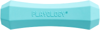 Игрушка для собак Playology Squeaky Chew Stick / P3000876 (с ароматом арахиса, средняя, голубой) - 