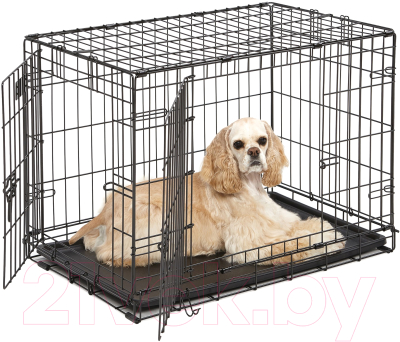 Клетка для животных Midwest iCrate для собак 2 двери / 1530DD (77.9x49x54.5см, черный)