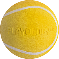 Игрушка для собак Playology Squeaky Chew Ball / P33334 (с ароматом курицы, желтый) - 