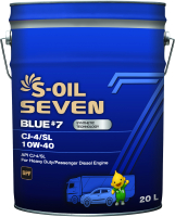 Моторное масло S-Oil Seven Blue №7 CJ-4/SL 10W40 / E107867 (20л) - 