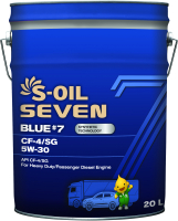 Моторное масло S-Oil Seven Blue №7 CF-4/SG 5W30 / E107893 (20л) - 