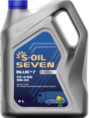 Моторное масло S-Oil Seven Blue №7 CF-4/SG 5W30 / E107890 (6л)