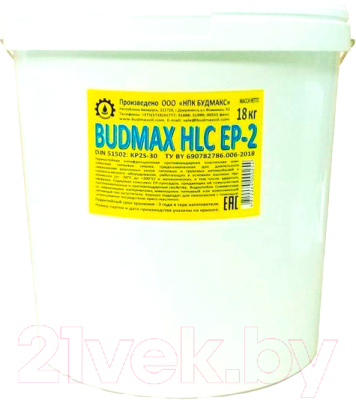 Смазка техническая Budmax HLC EP 2 / 18HLCEP2BX (18кг)