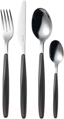 Набор столовых приборов Guzzini Cutlery My Fusion / 11070010 (24пр, черный)