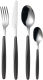 Набор столовых приборов Guzzini Cutlery My Fusion / 11070010 (24пр, черный) - 
