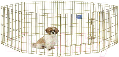 Манеж для животных Midwest Life Stages для собак с дверью / 540-24 (61x61см, позолоченный цинк)