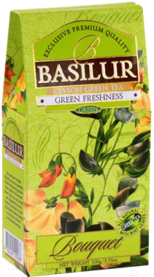 Чай листовой Basilur Bouquet Green Freshness (100г)