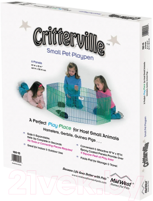 Манеж для грызунов Midwest Critterville  / 100-15 (48x38см, цветной)