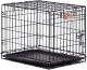 Клетка для животных Midwest iCrate для собак 1 дверь / 1524 (61х46х48см, черный) - 