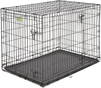 Клетка для животных Midwest iCrate для собак 2 двери / 1542DD (109x74x78см, черный) - 