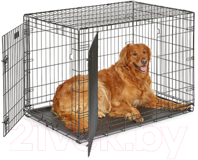 Клетка для животных Midwest iCrate для собак 2 двери / 1542DD (109x74x78см, черный)