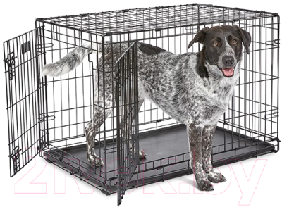 Клетка для животных Midwest iCrate для собак 2 двери / 1536DD (91x58x64см, черный)