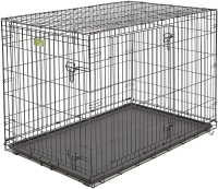Клетка для животных Midwest iCrate для собак 2 двери / 1548DD (122x76x84см, черный) - 