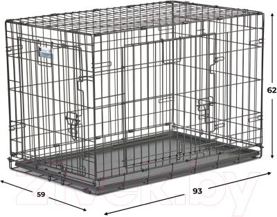 Клетка для животных Midwest Contour для собак 2 двери / 836DD (93x59x62см)