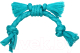 Игрушка для собак Playology Puppy Sensory Rope / P33357 (с ароматом арахиса, голубой) -