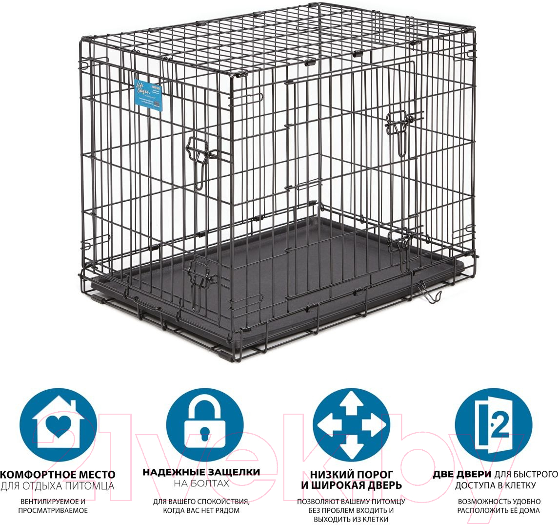 Клетка для животных Midwest Life Stages для собак 77.9x49x54.5см / 1630DD