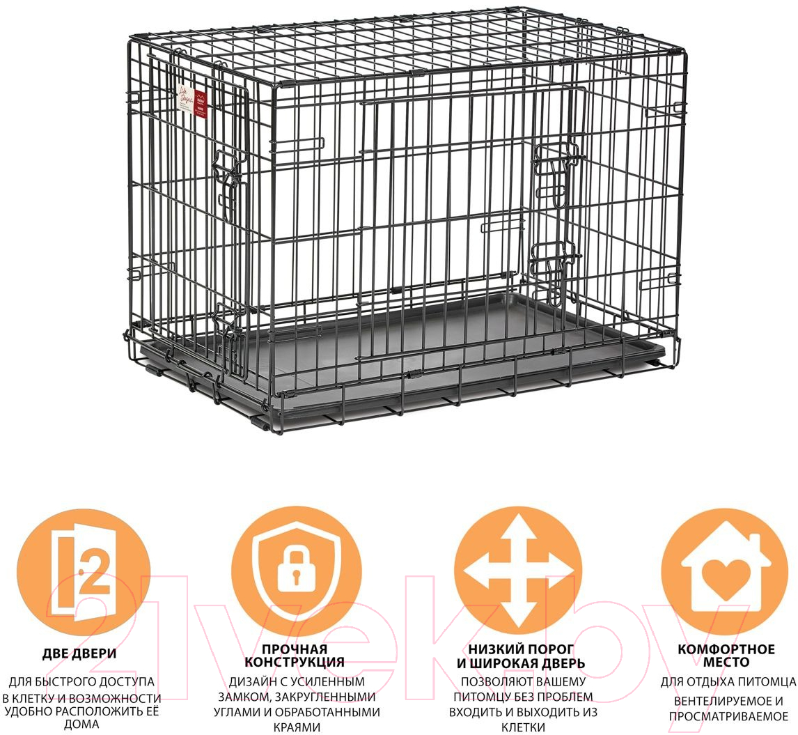 Клетка для животных Midwest Life Stages для собак 77.9x49x54.5см / 1630DD